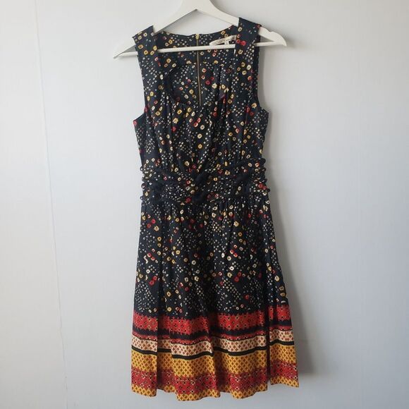 Rachel Roy Women printed Fit & Flare sleeveless Dress size 4 - Picture 1 of 7